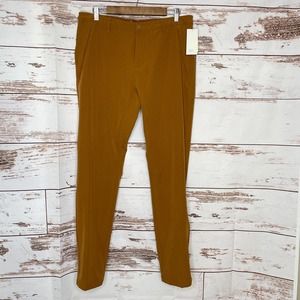 All In Motion 36X32 Mens Brown Flat Front Straight Leg Travel Trouser Pants